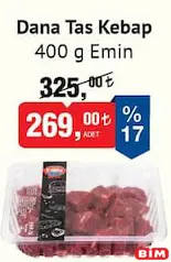 EMİN DANA TAS KEBAP 400 G fiyat ve kampanya bilgisi